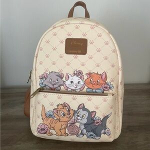 Rare Loungefly Disney Cats Mini Backpack and scarf